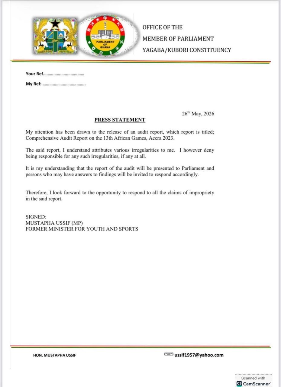 Former Sports Minister Rejects Auditor-General’s Findings on GH₵579m African Games Spending