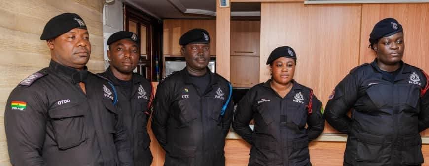 IGP PROMOTES FIVE POLICE OFFICERS FOR ROLE IN ARREST OF KWAFOKROM GOIL ROBBERY SUSPECTS