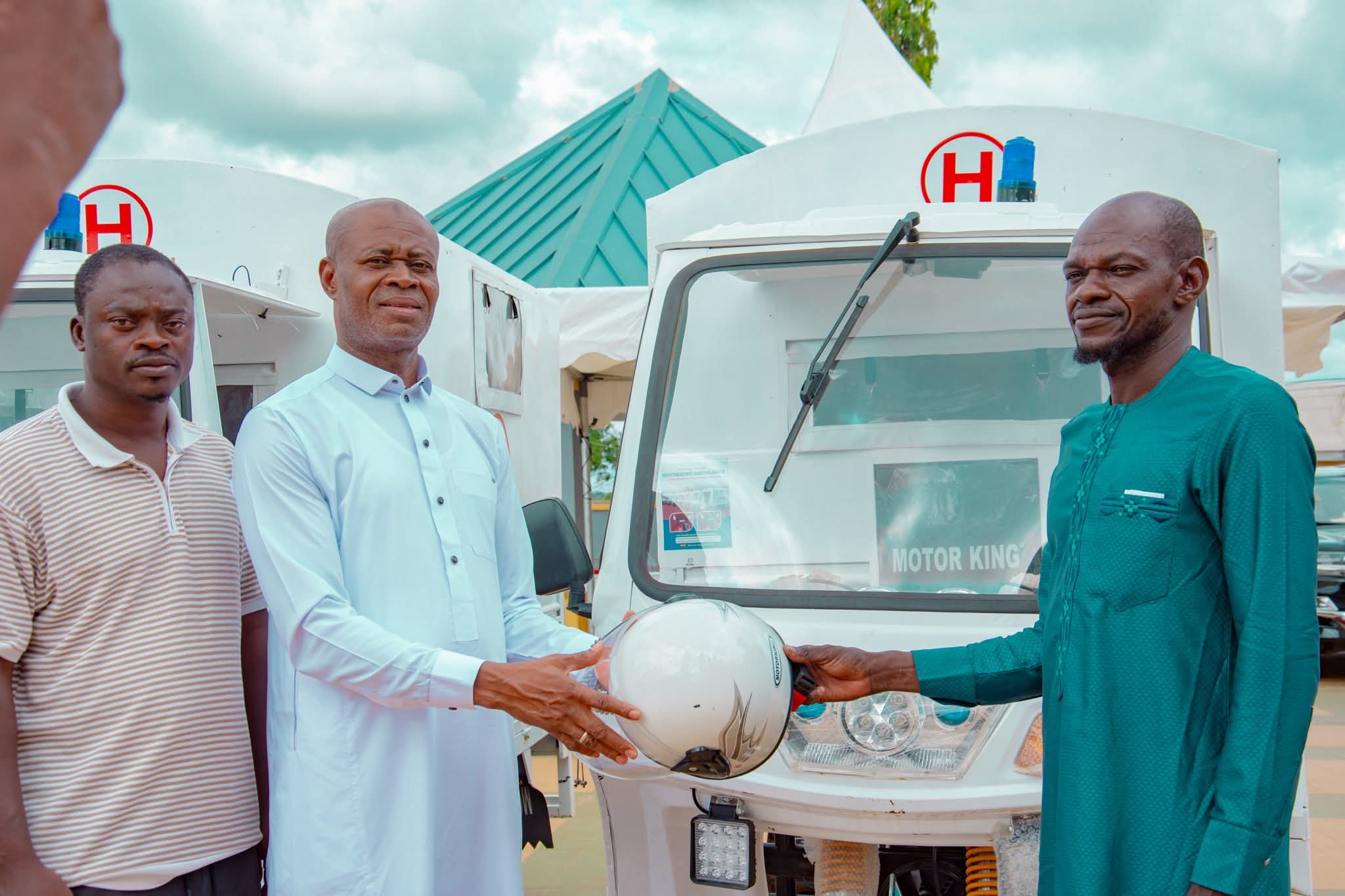 Deputy Minister Yusif Sulemana Donates Tricycle Ambulances to Bole-Bamboi Communities on Behalf of President