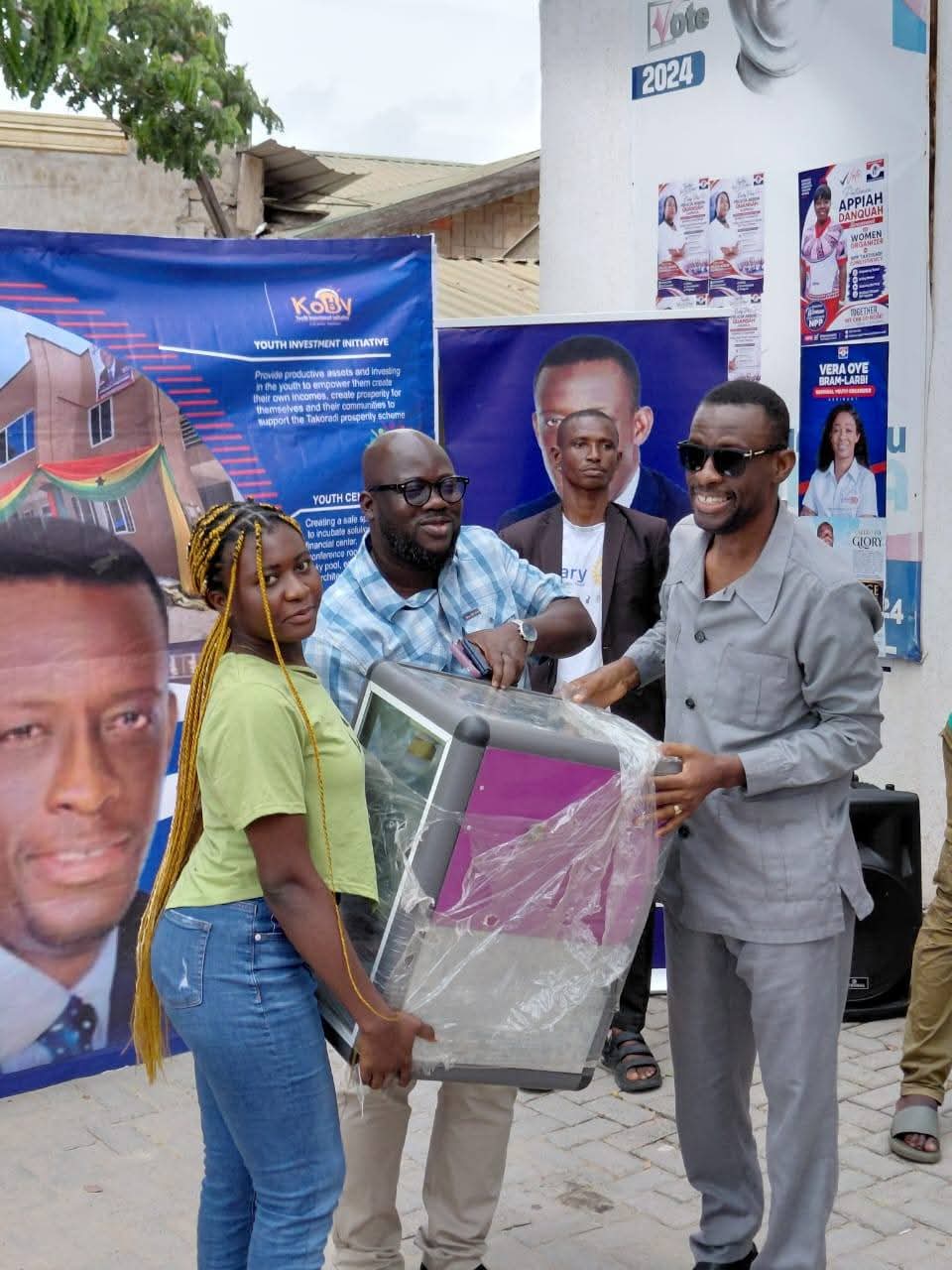 Hon. Kwabena Okyere Darko-Mensah Distributes Productive Machines to Takoradi Constituents Under Youth Investment Initiative