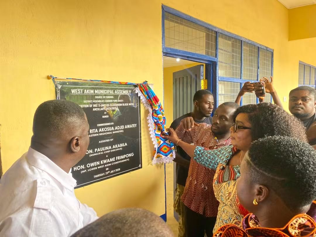 Bunso Community Receives Newly Built 2-Unit KG Block With Ancillary Facilities To Boost Early Childhood Education