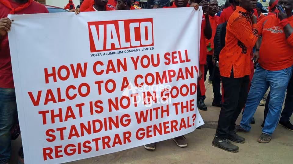VALCO Workers And ICU Stage Protest Over Alleged Privatisation Plans