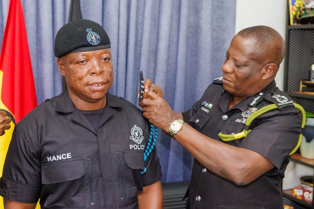 IGP DECORATES POLICE OFFICER PROMOTED FOR SAVING LIVES AT ABOSO