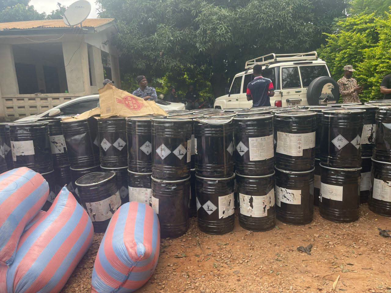 Police arrest two with suspected contraband at Jema in Bono East Region