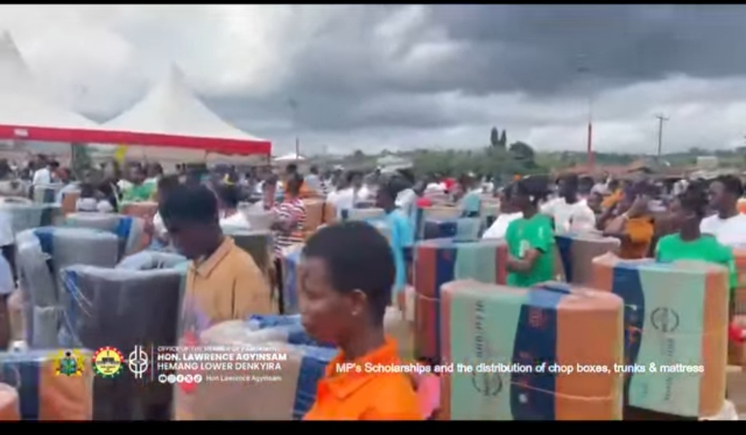 Hon Lawrence Agyinsam Supports Students With Scholarships, Chop Boxes and Mattresses
